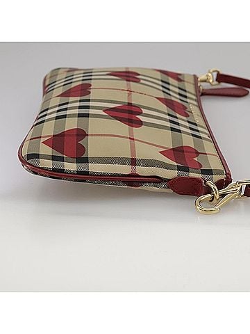Burberry Nova Check Beige Canvas Clutch Bag (view 2)