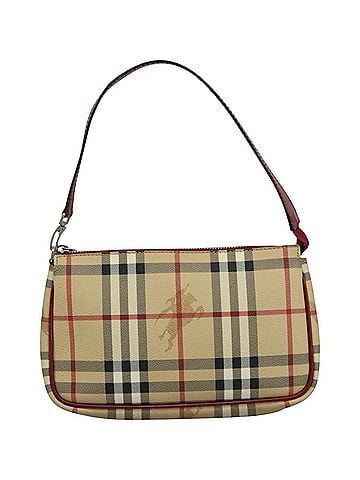 Burberry Nova Check Beige Canvas Clutch Bag (view 1)