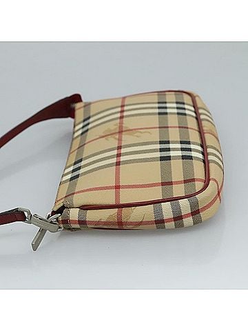 Burberry Nova Check Beige Canvas Clutch Bag (view 2)