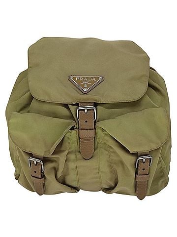 Prada Re-Nylon Khaki Synthetic Backpack Bag (view 1)