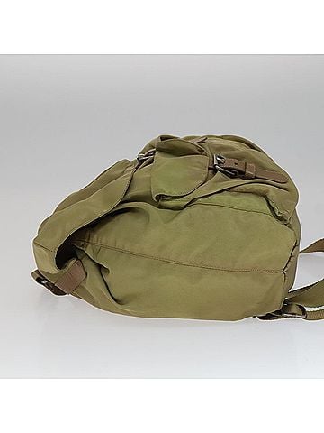 Prada Re-Nylon Khaki Synthetic Backpack Bag (view 2)