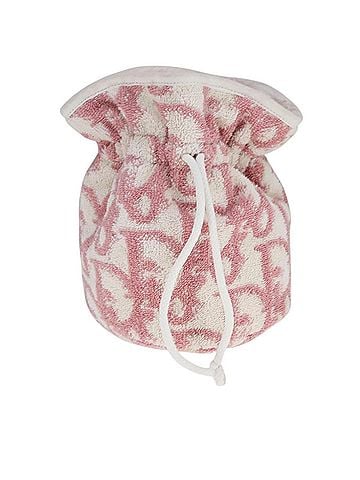 Dior Trotter Pink Cotton Clutch Bag (view 1)