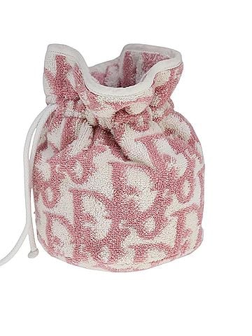 Dior Trotter Pink Cotton Clutch Bag (view 2)