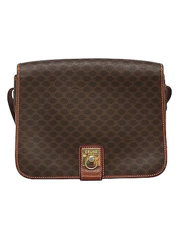 Céline Macadam Brown Canvas Shoulder Bag (view 1)