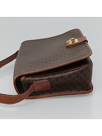 Céline Macadam Brown Canvas Shoulder Bag (view 2)
