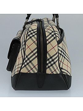 Burberry Nova Check Beige Canvas Shoulder Bag (view 2)