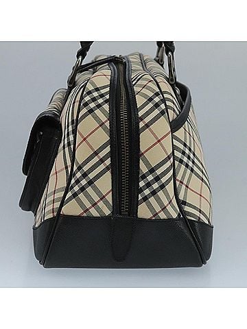 Burberry Nova Check Beige Canvas Shoulder Bag (view 2)