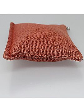Hermès Bora Bora Orange Canvas Clutch Bag (view 2)