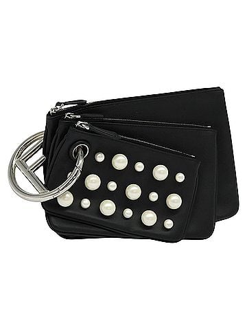 Fendi Black Leather Clutch Bag (view 1)