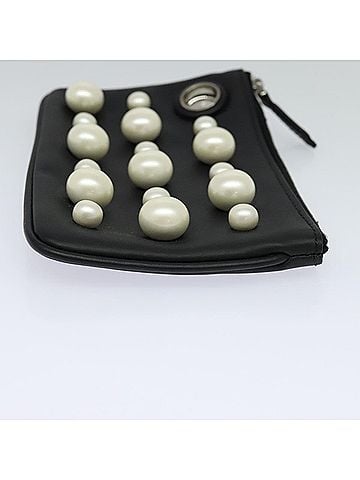 Fendi Black Leather Clutch Bag (view 2)