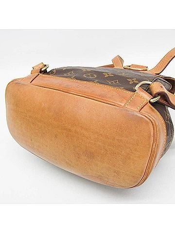 Louis Vuitton Montsouris Mm Brown Canvas Backpack Bag (view 2)