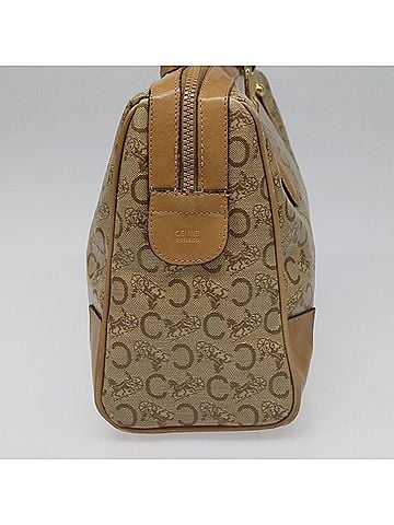 Céline Macadam Beige Canvas Handbag (view 2)