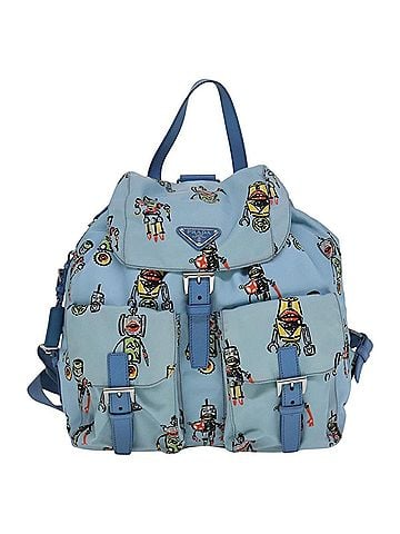 Prada Robot Blue Synthetic Backpack Bag (view 1)