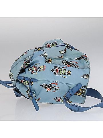 Prada Robot Blue Synthetic Backpack Bag (view 2)
