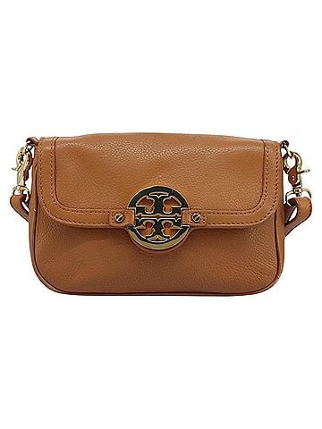 Tory Burch Brown Leather Shoulder Bag (view 1)