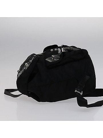 Prada Robot Black Synthetic Backpack Bag (view 2)