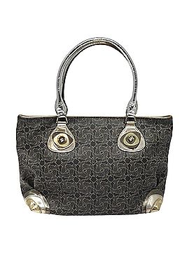 Céline Carriage Black Canvas Tote Bag (view 1)