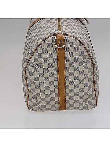 Louis Vuitton Keepall Bandouliere 55 White Canvas Travel Bag (view 2)