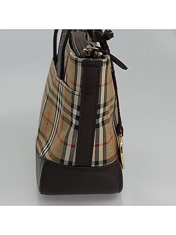 Burberry Nova Check Beige Canvas Handbag (view 2)