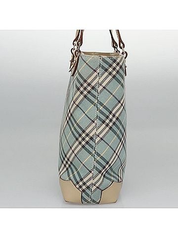 Burberry Blue Label Blue Canvas Tote Bag (view 2)
