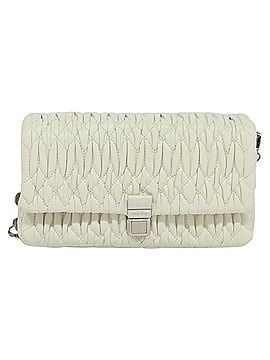 Miu Miu Crystal White Leather Shoulder Bag (view 1)