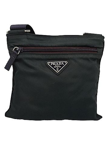 Prada Tessuto Green Synthetic Clutch Bag (view 1)