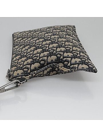 Dior Trotter Navy Canvas Clutch Bag (view 2)
