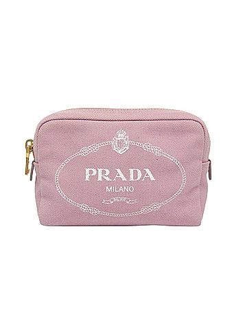 Prada Pink Cotton Clutch Bag (view 1)