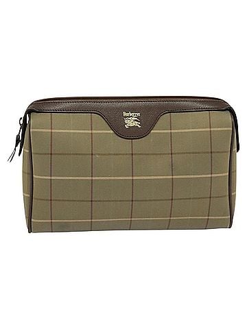 Burberry Nova Check Beige Canvas Clutch Bag (view 1)