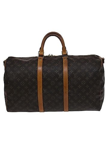 Louis Vuitton Keepall 50 Brown Canvas Travel Bag (view 1)