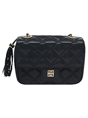 Givenchy Vintage Black Leather Shoulder Bag (view 1)