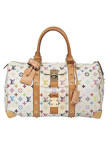 Louis Vuitton Keepall 45 White Canvas Travel Bag (view 1)