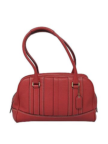 Coach Legacy Red Leather Shoulder Bag (view 1)