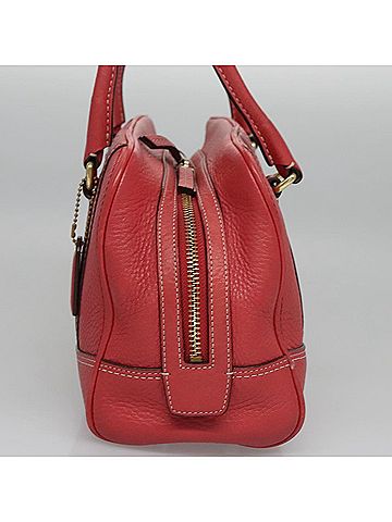 Coach Legacy Red Leather Shoulder Bag (view 2)