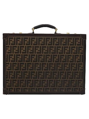 Fendi Zucca Brown Canvas Briefcase Bag (view 1)