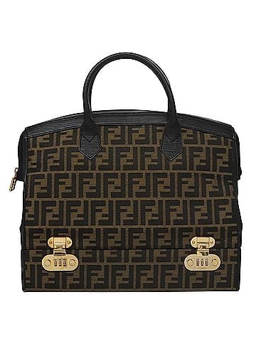 Fendi Zucca Brown Canvas Briefcase Bag (view 1)