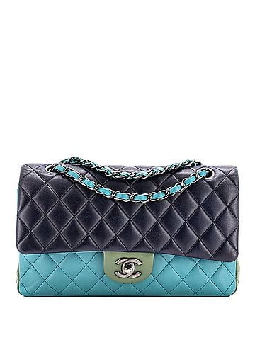 Chanel Tricolor Classic Double Flap Bag Quilted Lambskin Medium (view 1)