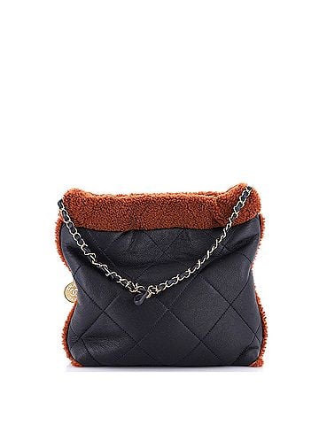 Chanel 22 Chain Hobo Quilted Lambskin with Shearling Small (view 2)