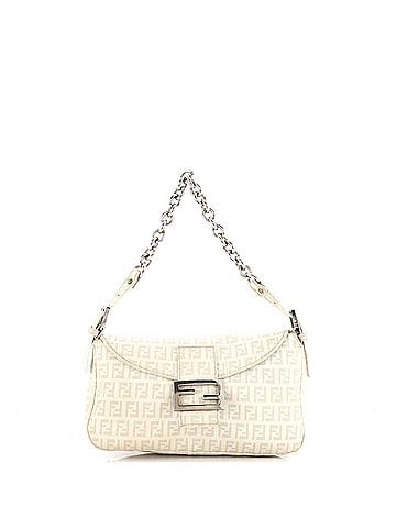 Fendi Vintage FF Buckle Curved Hobo Zucchino Coated Canvas Small (view 1)