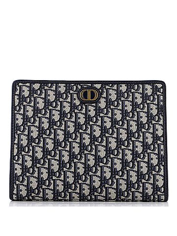 Christian Dior 30 Montaigne Zip Pouch Oblique Canvas Medium (view 1)