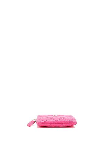 Chanel Square Zip Around Card Holder Wallet Quilted Caviar (view 2)