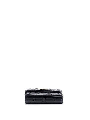 Chanel CC Pearl Trifold Flap Wallet Quilted Lambskin Small (view 2)