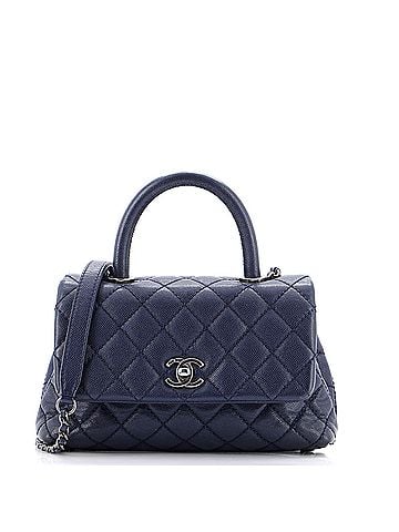 Chanel Coco Top Handle Bag Quilted Caviar Mini (view 1)
