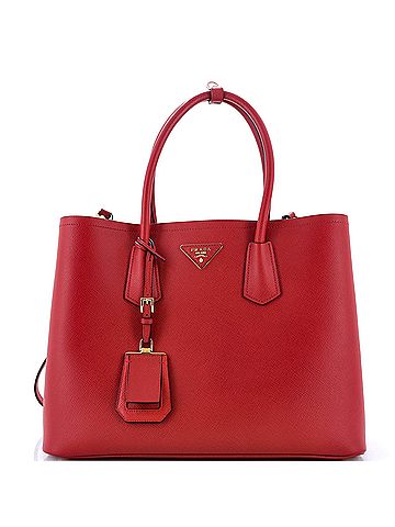 Prada Cuir Double Tote Saffiano Leather Medium (view 1)