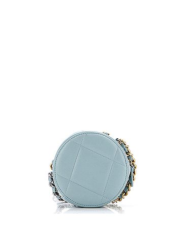 Chanel 19 Round Clutch with Chain Quilted Leather (view 2)