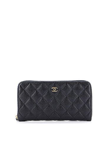 Chanel Zip Around Wallet Quilted Caviar Long (view 1)