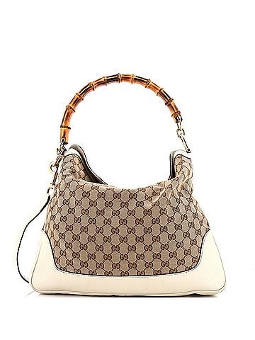 Gucci Diana Bamboo Shoulder Bag GG Canvas Medium (view 1)