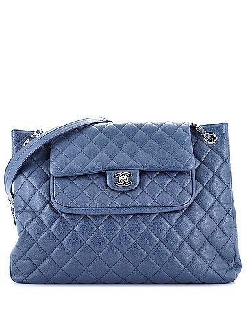 Chanel Classic Flap Shopping Tote Quilted Caviar Large (view 1)