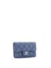 Chanel 100% Leather Blue Classic Flap Card Case Quilted Caviar One size - photo 3