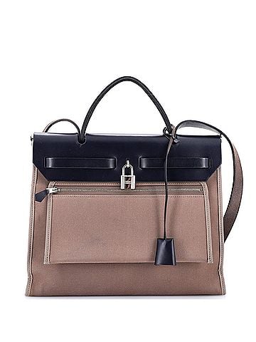 Hermès Herbag Zip Leather and Toile 31 (view 1)